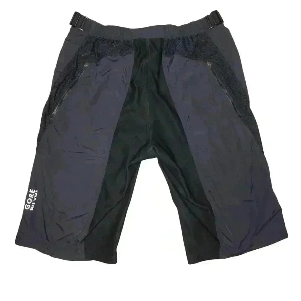 Gore Bike Wear Men’s Countdown Shorts Size Large Gray Black Mesh Zip Pockets